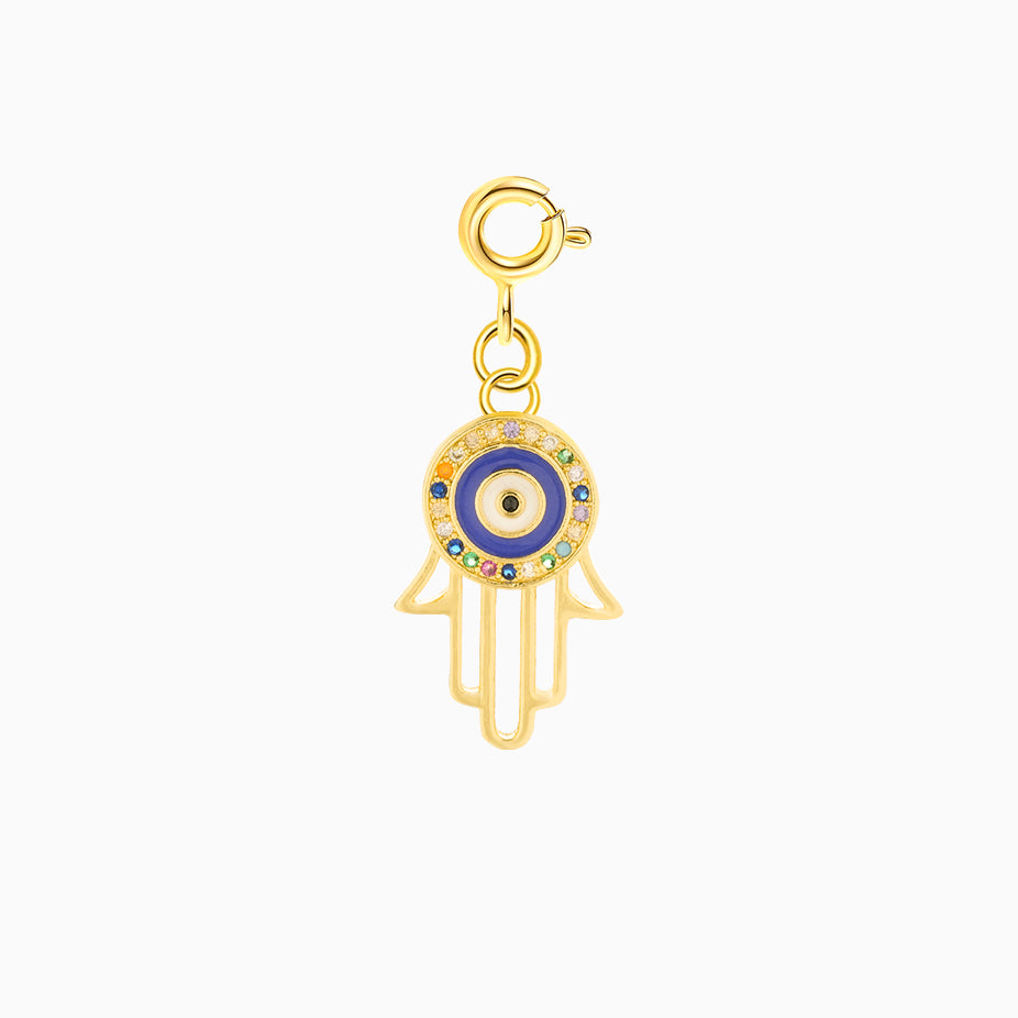 Sapphire Gaze Hamsa Pendant