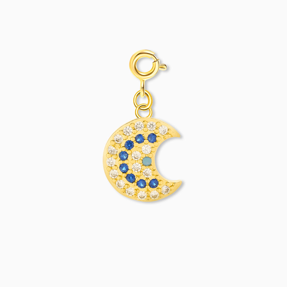 Gemstone Crescent Pendant