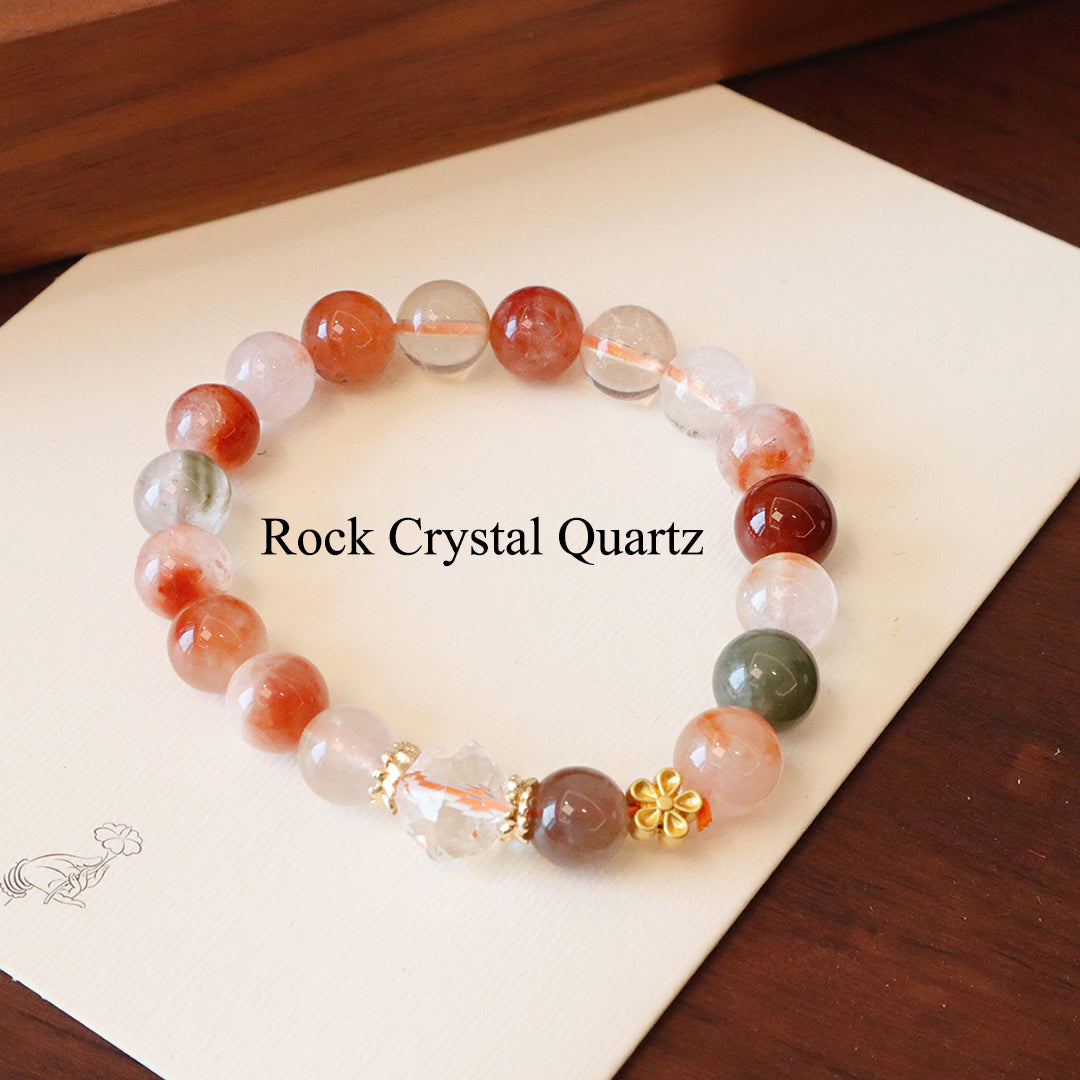 Natural red crystal bracelet