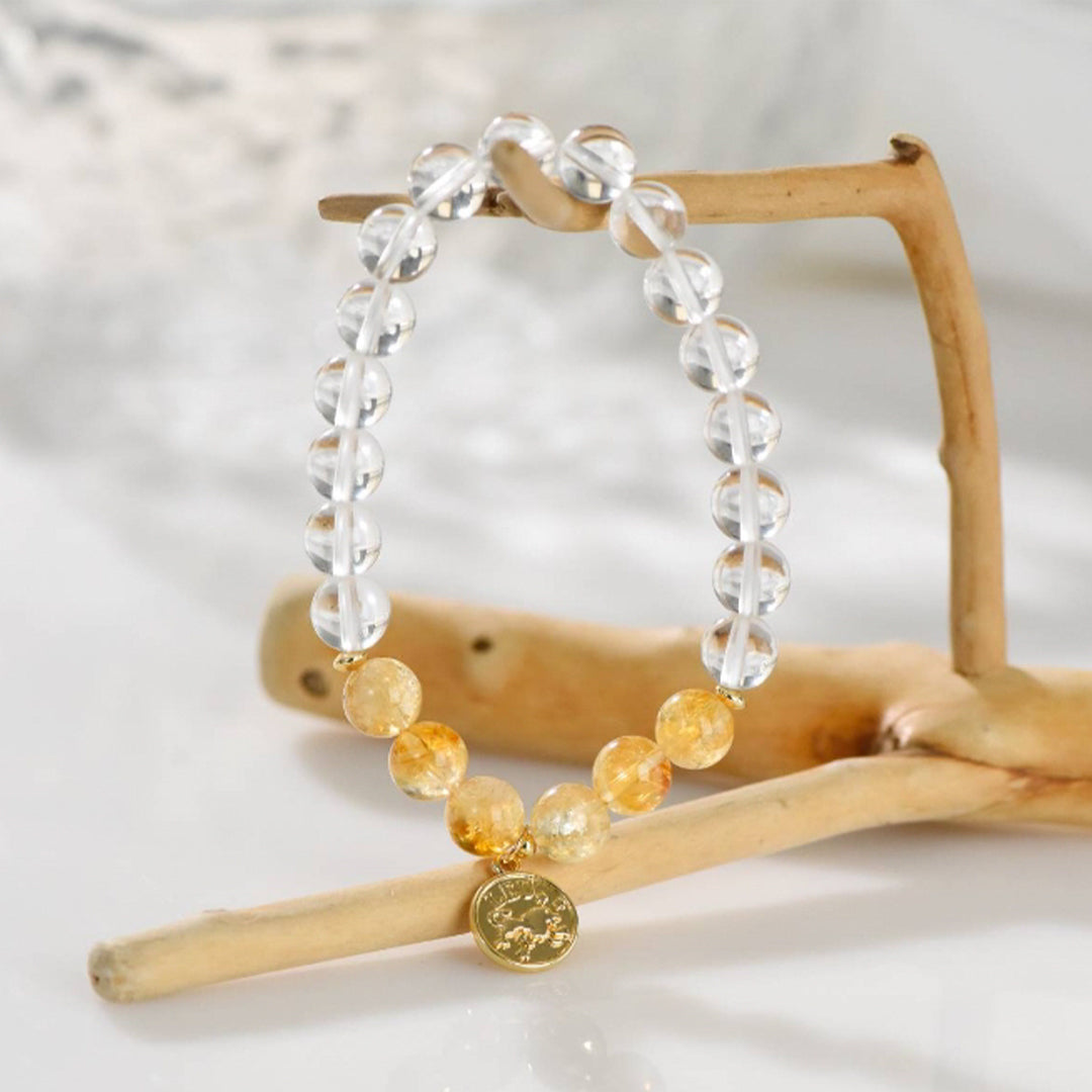 White Crystal Zodiac Bracelet