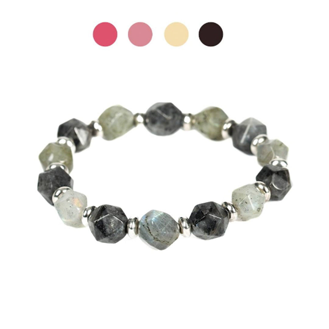 Faceted Double Gemstone Bracelet