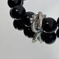 Silver-Sheen Obsidian Dragon Fittings Bracelet
