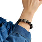 Silver-Sheen Obsidian Dragon Fittings Bracelet