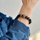 Silver-Sheen Obsidian Dragon Fittings Bracelet