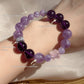 Gradient Beads Staggered Amethyst Bracelet