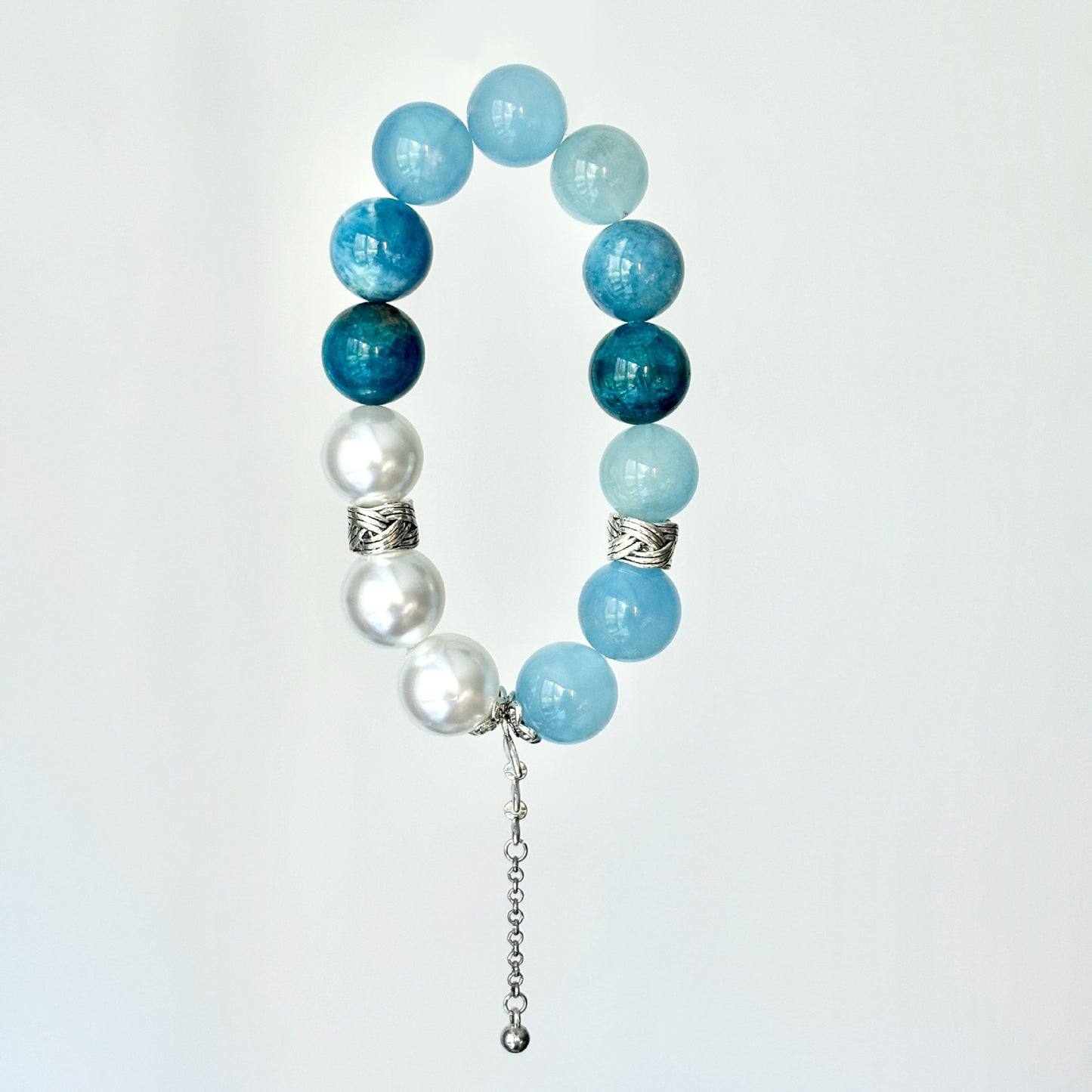 Blue Apatite Pearls Bracelet