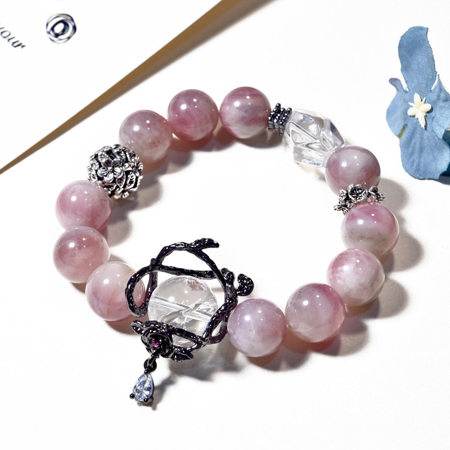 Purple Madagascar Rose Quartz Bracelet