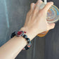 Vermilion Rose Silver-Sheen Obsidian Bracelet