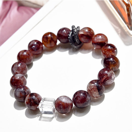Natural Red Phantom Quartz Bracelet