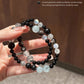 Double-Loop Obsidian Labradorite Bracelet