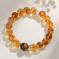 Yellow Pyramidal Quartz Tiger's eye Bracelet