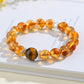 Yellow Pyramidal Quartz Tiger's eye Bracelet