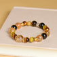 Citrine Smoky Quartz Tiger's eye Stone Bracelet