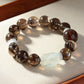 Smoky Azeztulite Black-Gold Super Seven Crystal Bracelet