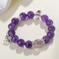 Amethyst Black Strawberry Quartz Bracelet