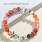 Red Phantom Flower Agate White Crystal Bracelet