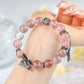 Strawberry Quartz Butterfly Bracelet