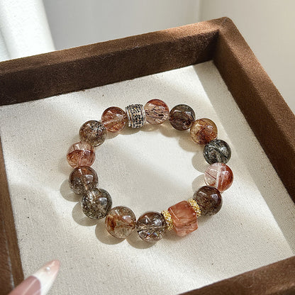 Black-Golden Super Seven Crystal Bracelet