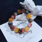 Natural Flower Agate Black Heulandite Bracelet