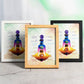 Seven Chakra Crystals Decorate The Picture Frame