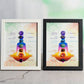 Seven Chakra Crystals Decorate The Picture Frame