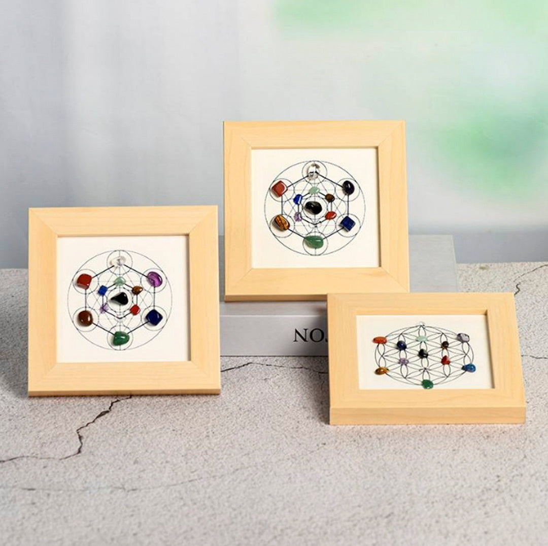 Metatron Hexagonal Crystal Stone Photo Frame