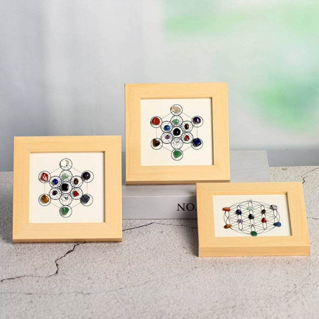 Metatron Hexagonal Crystal Stone Photo Frame