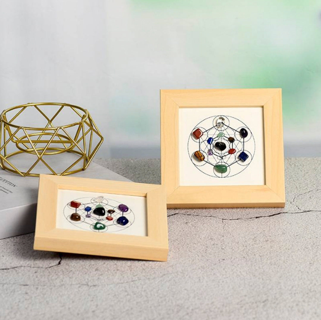 Metatron Hexagonal Crystal Stone Photo Frame
