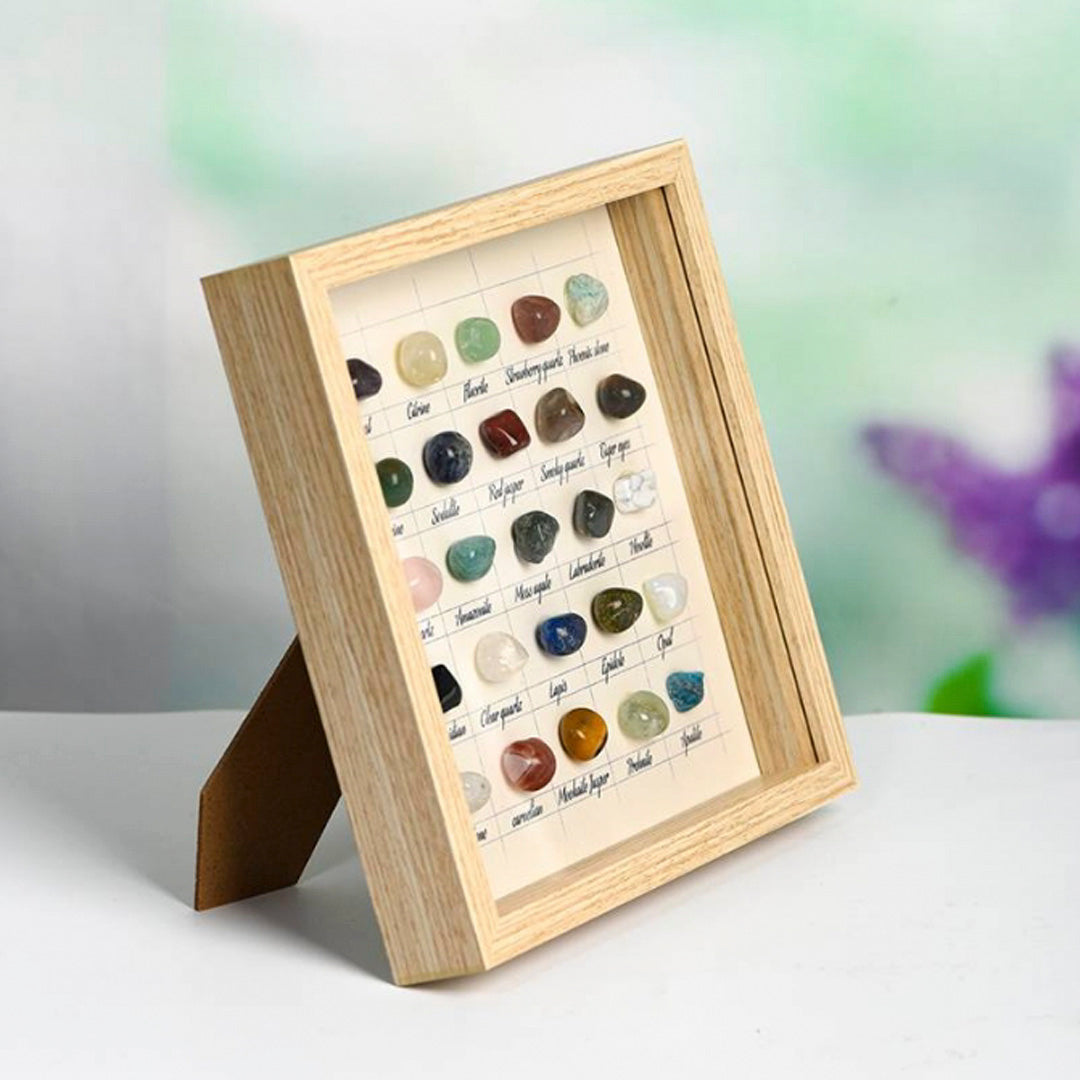 25 Kinds Of Colorful Tumbled Stone Crystal Bare Stone Photo Frame