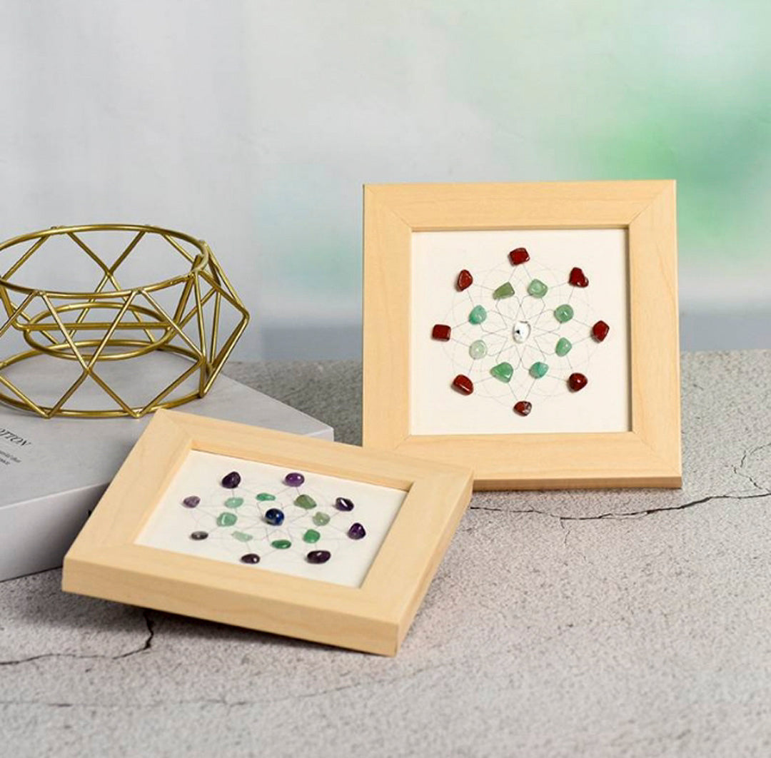 Flower Of Life Crystal Stone Photo Frame