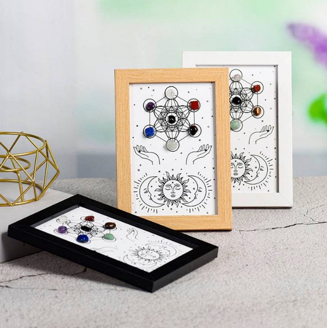Metatron Hexagonal Rough Crystal Photo Frame