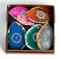 Seven Chakra Agate Tablets Set (Silver Symbol)