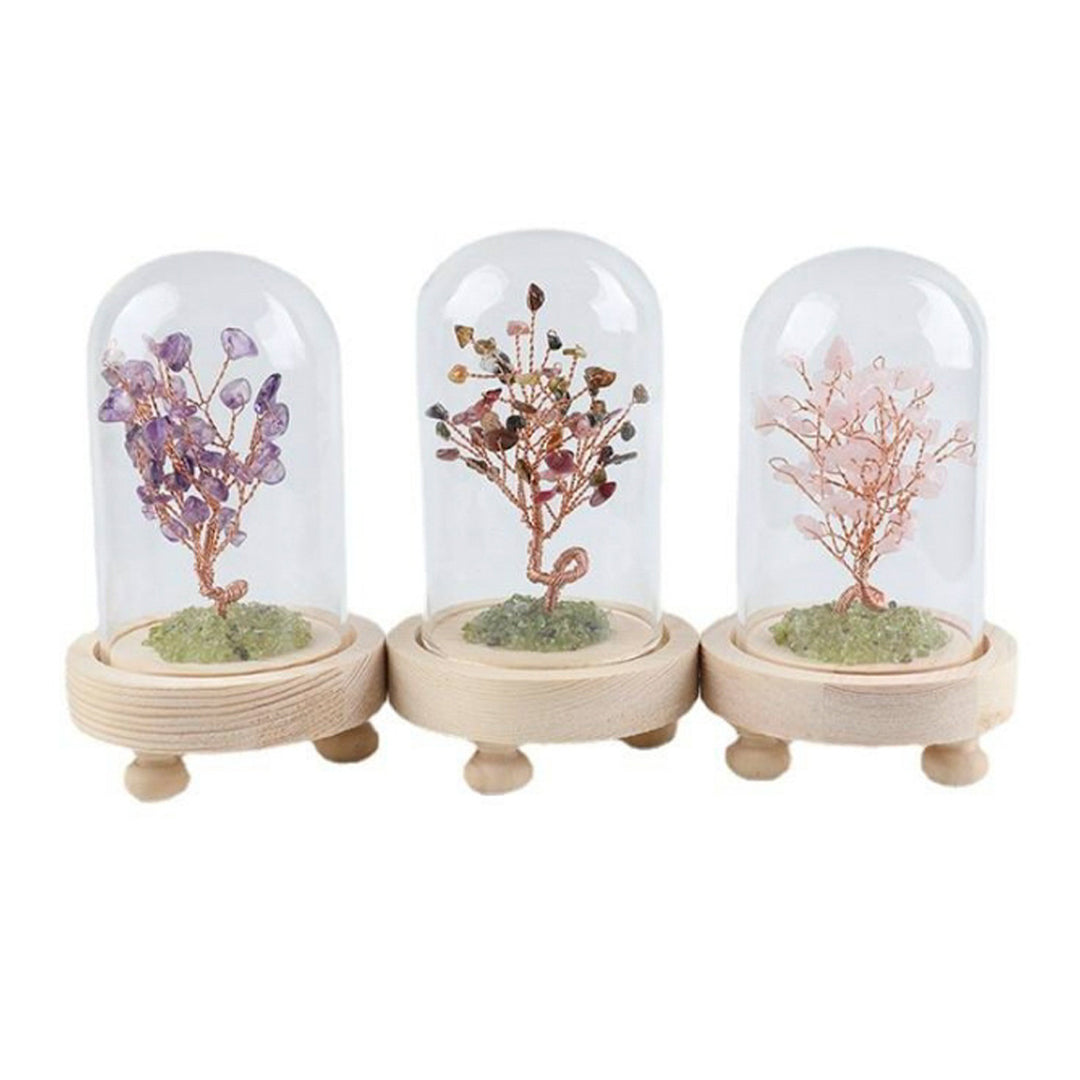 Peridot lawn crystal tree ornaments