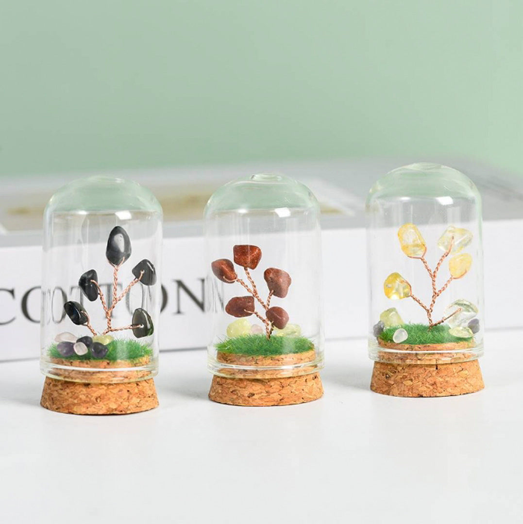 Natural crystal rough glass cover micro landscape crystal tree