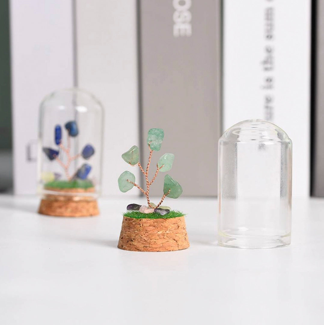 Natural crystal rough glass cover micro landscape crystal tree