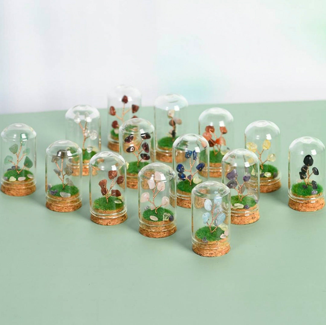 Natural crystal rough glass cover micro landscape crystal tree