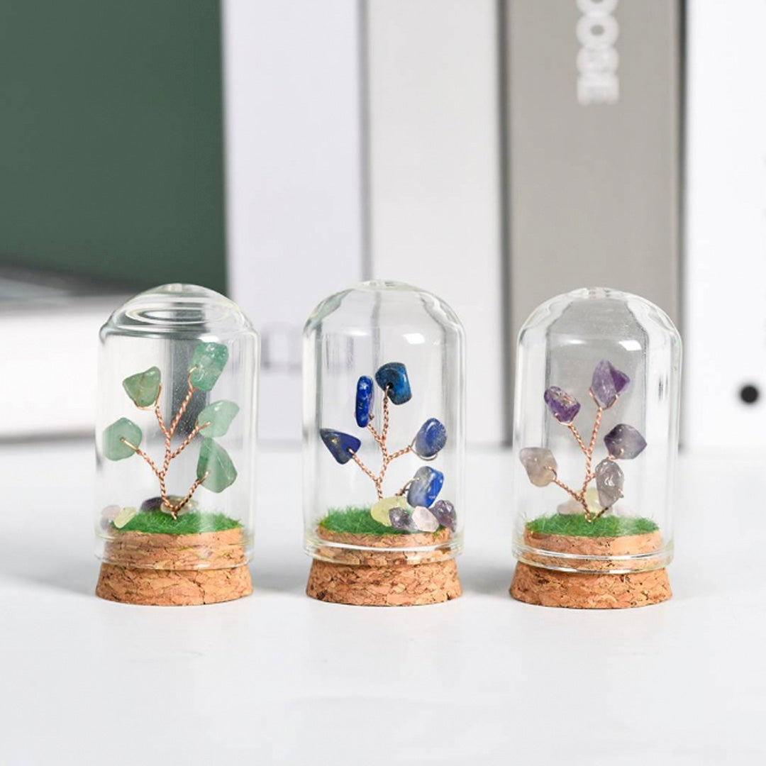 Natural crystal rough glass cover micro landscape crystal tree