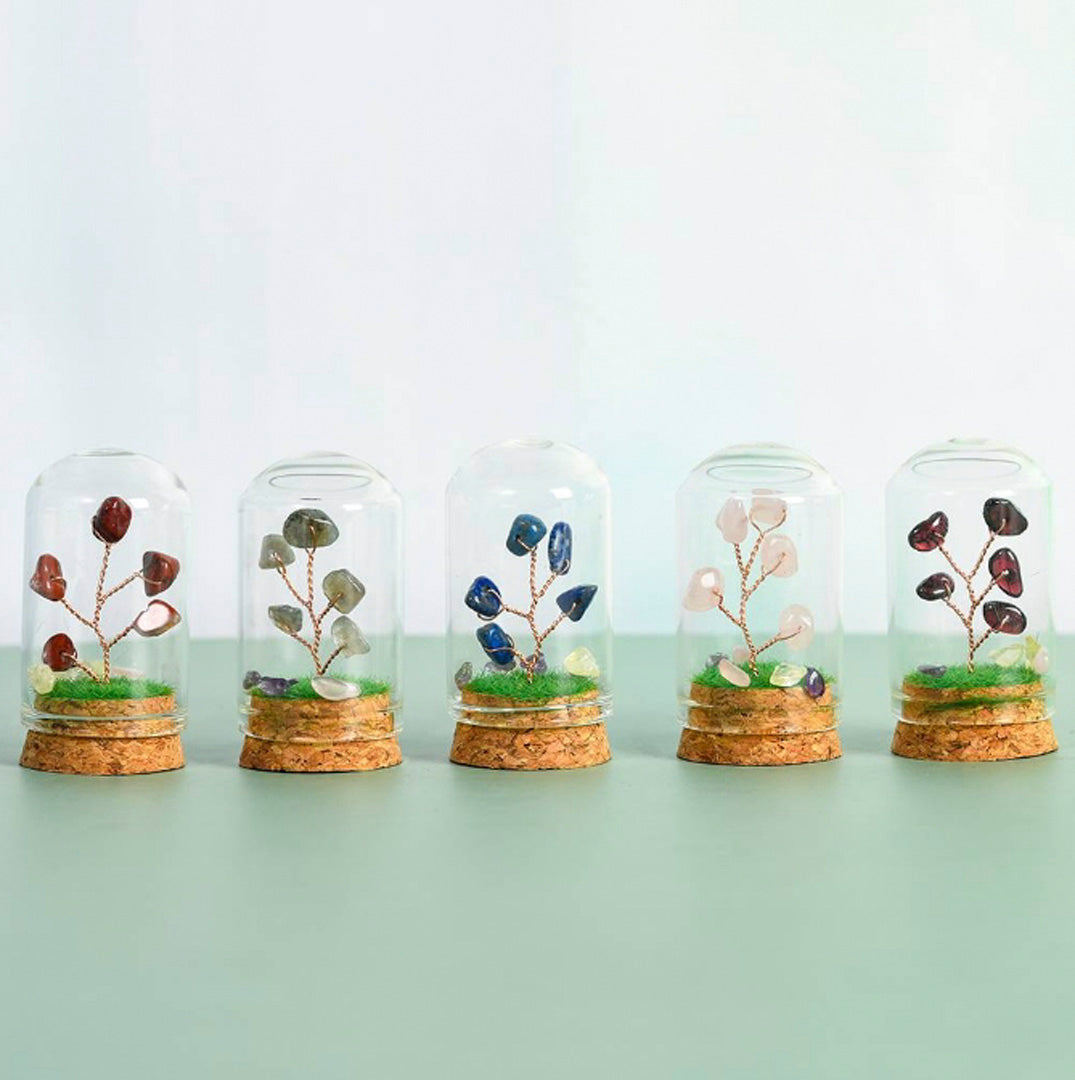 Natural crystal rough glass cover micro landscape crystal tree