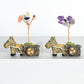 Little donkey cart crystal tree ornament