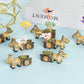 Little donkey cart crystal tree ornament