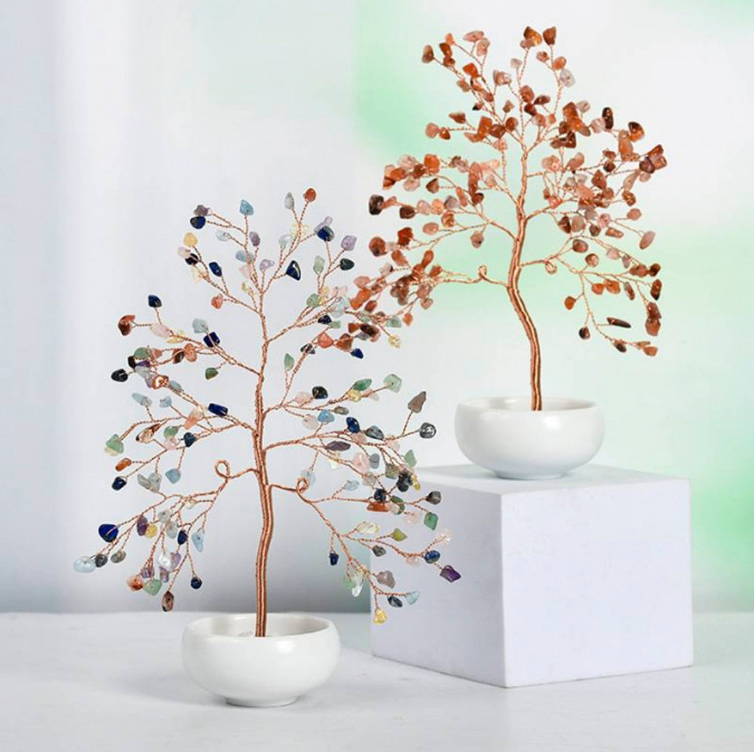 Small white bowl crystal ornament