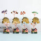 Cottage-shaped crystal tree ornaments