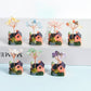 Cottage-shaped crystal tree ornaments