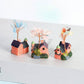 Cottage-shaped crystal tree ornaments