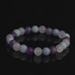 Amethyst Aquamarine Quartz Triple Wives Gemstone Bracelet