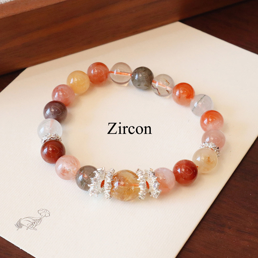 Natural red crystal bracelet